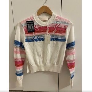 PETER PILOTTO Peruvian Knit Jumper Sweater Medium Side Split RRP $850 NEW